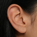 16G Triple Ring Cartilage Hoop/Hinged Hoop Earring/Tragus Hoop/Daith Ring/Helix Hoop/Conch Hoop/Lobe Earring/Minimalist Earring/Gift For Her