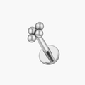 4-Bead Cluster Ball Stud – Titanium Minimalist Tragus & Helix Earring