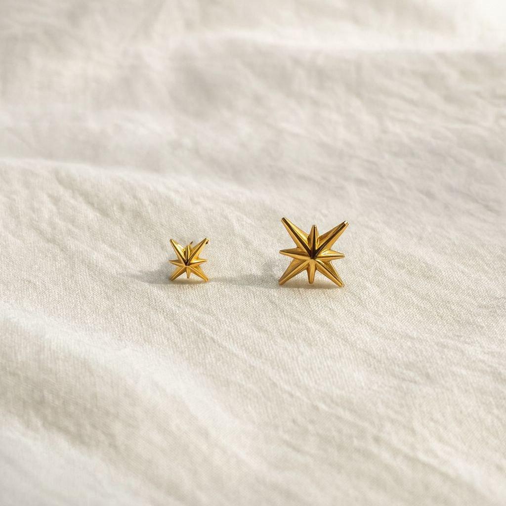 20G/18G/16G Star burst Push Pin Labret • Threadless Flat Back Earring • Tragus Stud • Flat Back Stud • Helix Stud • Cartilage Stud
