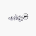 Baguette CZ Trapezoid Cluster Stud – Titanium Helix & Tragus Labret