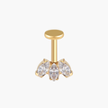 Marquise CZ Labret Stud 16G – Titanium Vertical Helix & Conch Earring
