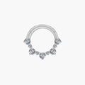 Paved CZ Sparkle Septum Clicker – Titanium Hinged Daith Hoop