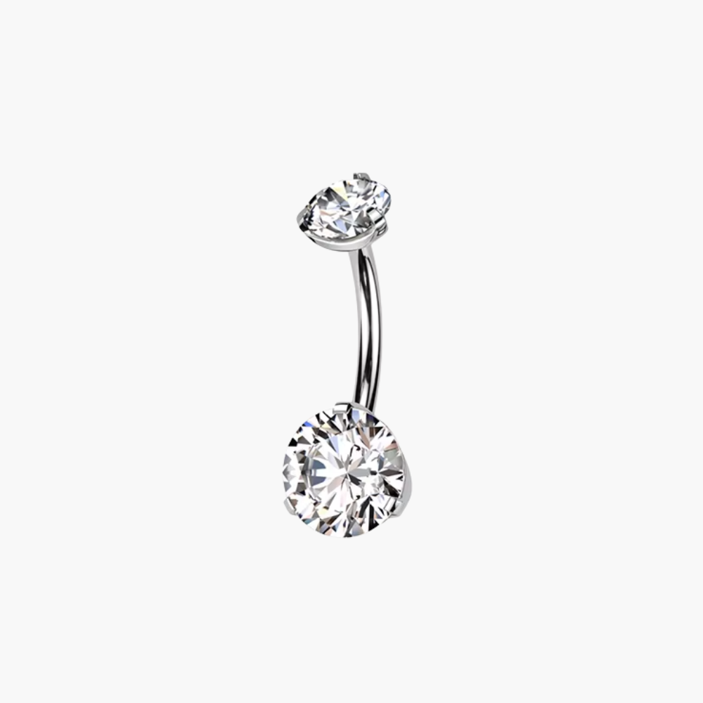 Minimalist Banana Belly Button Ring – Titanium Navel Curved Barbell