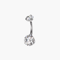 Minimalist Banana Belly Button Ring – Titanium Navel Curved Barbell