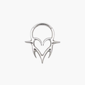 Heart Septum Clicker – Titanium Hinged Nose Ring
