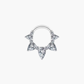 Pear CZ Septum Clicker – Titanium Teardrop Daith Hoop