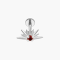 CZ Sunrise Starburst Flat Back Stud – Titanium Helix & Monroe Earring
