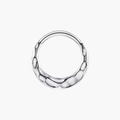 Hammered Moon Clicker Hoop – Titanium Septum & Daith Ring