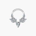 Vine Septum Clicker – Titanium CZ Botanical Daith Hoop