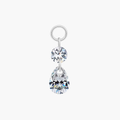 Floating Teardrop Charm – Titanium Round CZ Helix Dangle Add-On