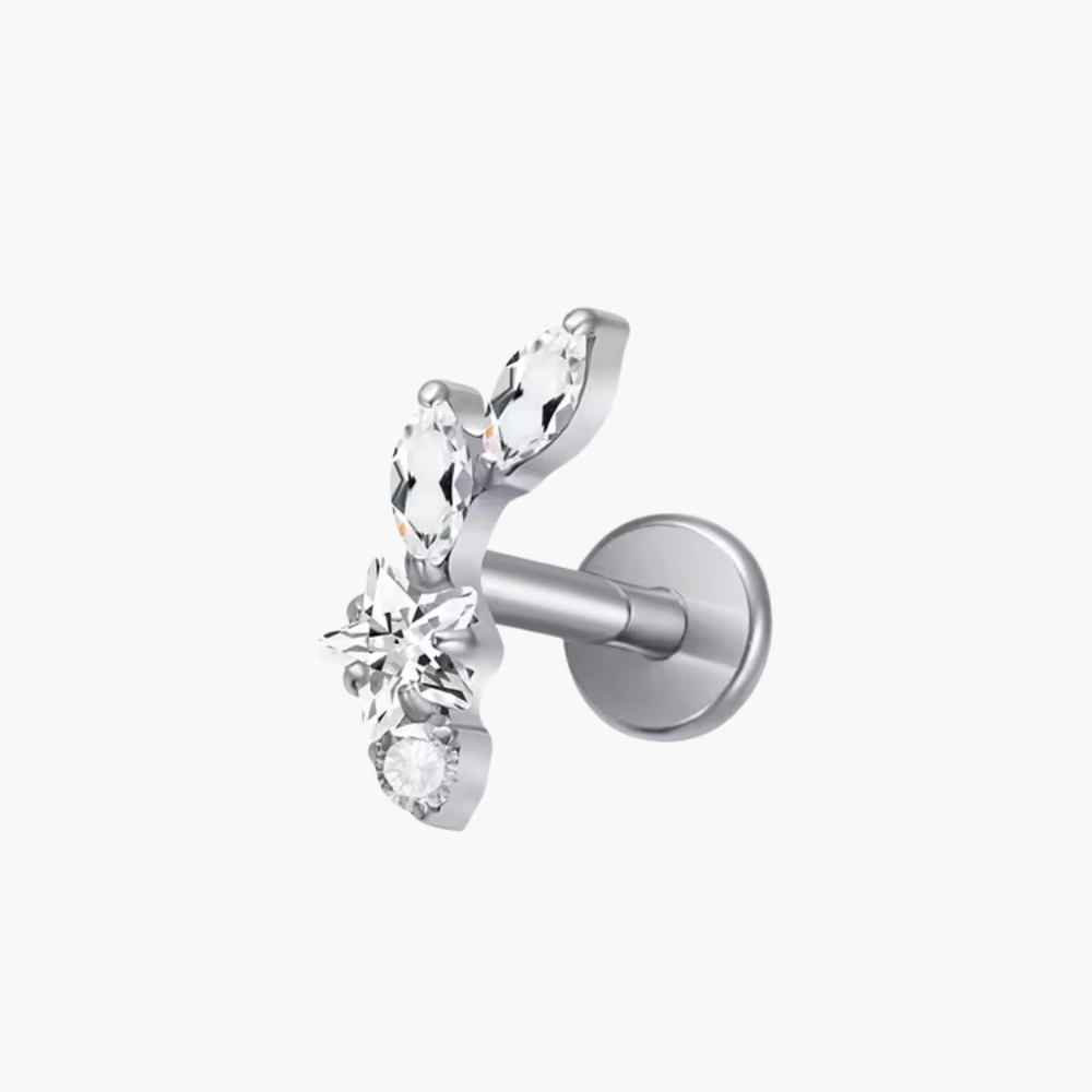 ASTM F136 Titanium Constellation Piercing | Internally Threaded Star Labret | Tragus & Helix Earring | Hypoallergenic Conch Jewelry