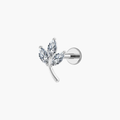 Triple Marquise Leaf Stud 16G – Titanium CZ Cartilage Earring