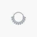 Paved CZ Septum Clicker – Titanium Hinged Daith Hoop