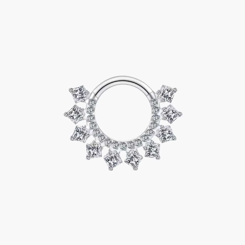 CZ Septum Clicker – Titanium Paved Daith & Helix Hoop