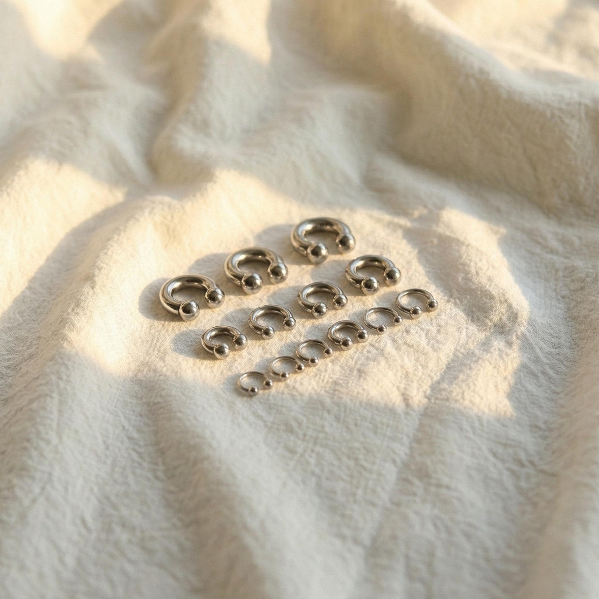 Thick Surgical Steel Horseshoe Septum Ring 12G-2G, Large Gauge Circular Barbell, Stretched Earlobe Earring, Heavy Cartilage Piercing