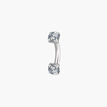 CZ Curved Barbell Rook Earring – Titanium Eyebrow & Daith Stud