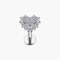 Bad Romance CZ Heart Stud – Titanium Edgy Helix & Tragus Earring