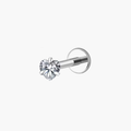 CZ Heart Flat Back Labret – Titanium Helix & Tragus Stud Earring