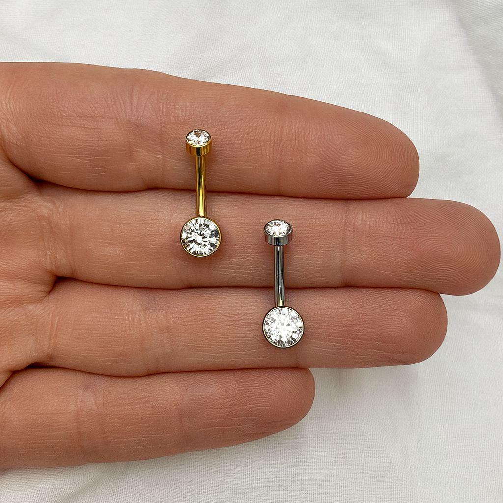 14G Implant Grade Titanium Belly Button Navel Ring/10mm,12mm Navel Ring/Belly Button Piercing/Externally/Navel Piercing