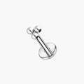 Triangle Bead Push Pin Labret – Titanium Flat Back Stud
