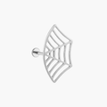Spider Web Hidden Helix Stud – Titanium Gothic Cartilage Earring