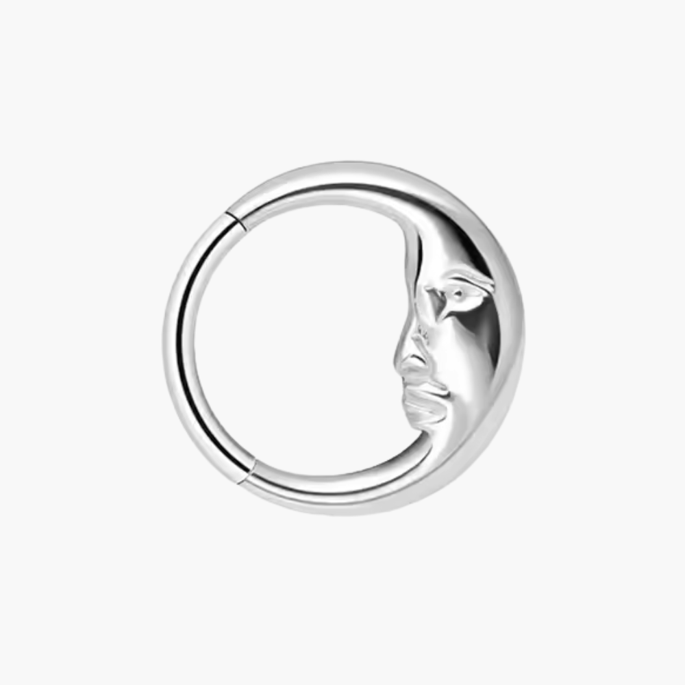 Man in the Moon Clicker – Titanium Crescent Septum Ring