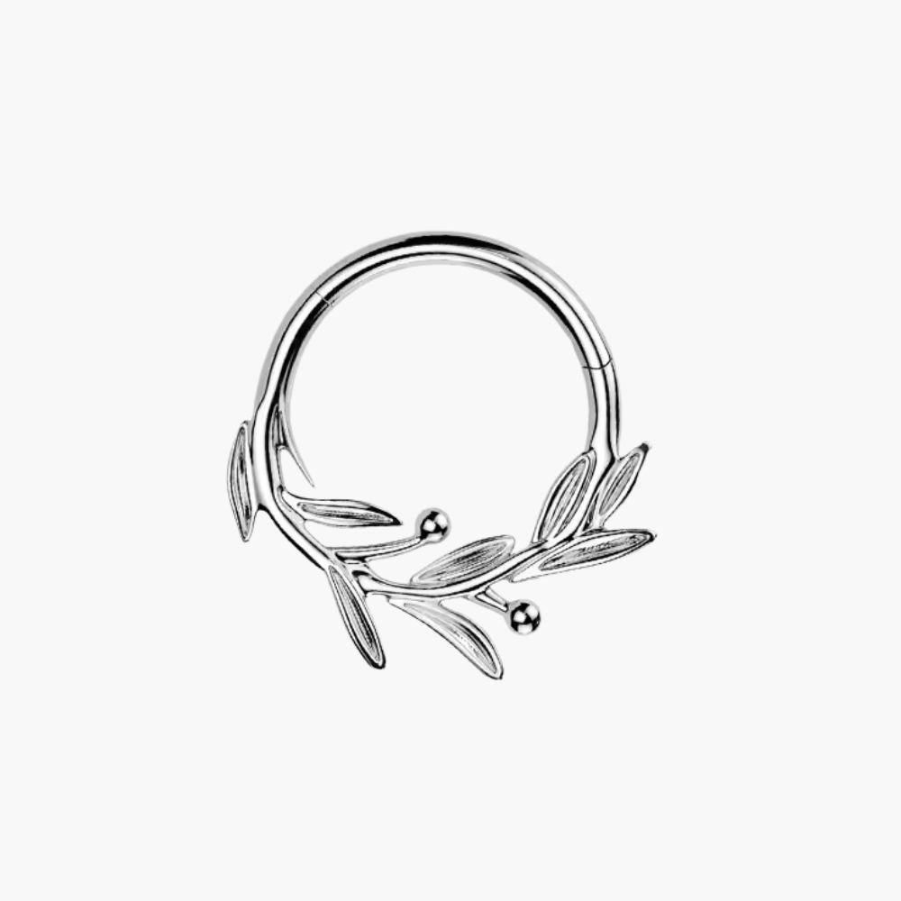 16G ASTM F136 Titanium Septum Ring, Basic Hinged Clicker Hoop, Daith Cartilage Earring, Minimalist Nose Piercing, Implant Grade