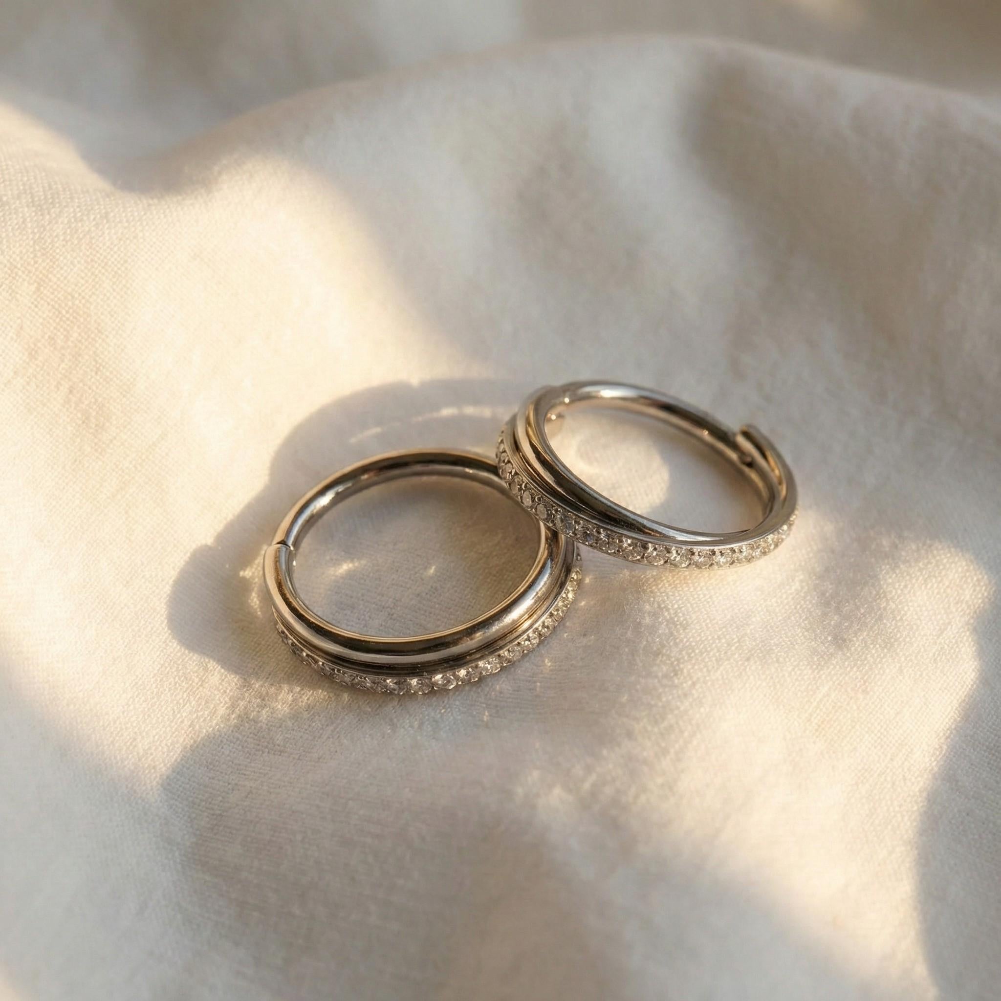 Titanium Seamless Clicker Hoop, Hinged Segment Ring, Minimalist Septum Daith Helix Tragus Conch Earring, Hypoallergenic Basic Piercing