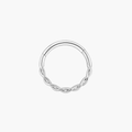 Twisted Rope Braided Clicker Hoop – Titanium Septum & Daith Ring