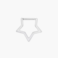 Star Septum Clicker – Titanium Hinged Daith Hoop