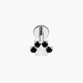 Cat Paw Stud – Titanium Black CZ Cartilage Earring
