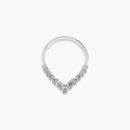 Teardrop Septum Clicker – Titanium CZ Daith Hoop