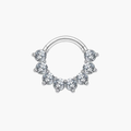CZ Paved Septum Clicker – Titanium Hinged Daith Hoop