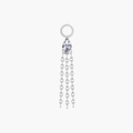Titanium Piercing Chain Connector – Moonstone CZ Dangle Charm