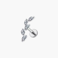 5-Marquise Leaf Ear Climber – Titanium CZ Helix Crawler Stud