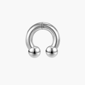 Heavy Horseshoe Septum Ring – Surgical Steel Large Gauge Circular Barbell