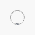Marquise CZ Septum Clicker 16G – Titanium Dainty Daith Hoop