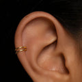 16G/18G Titanium Double Hinge Hoop • Hinged Segment Nose Ring • Septum Clicker Ring • Cartilage Hoop • Helix Earring Hoop