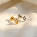 16G Titanium 4 Bead Cluster Stud, Mini Gold Silver Ball Labret, Minimalist Tragus Helix Conch Earring, Dainty Nose Piercing