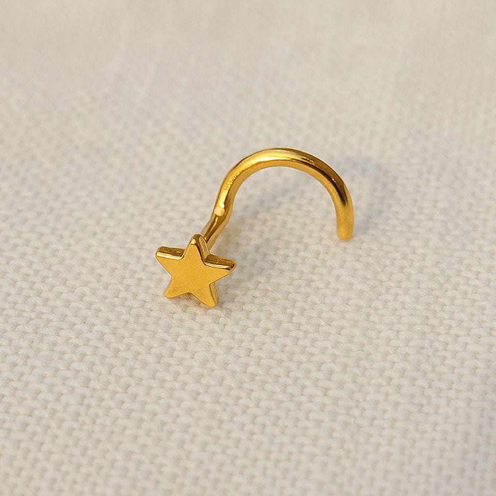 Implant Grade Titanium Star Nose Stud • 20G/18G Small Star Piercing Jewelry – Dainty Hypoallergenic Nose Ring