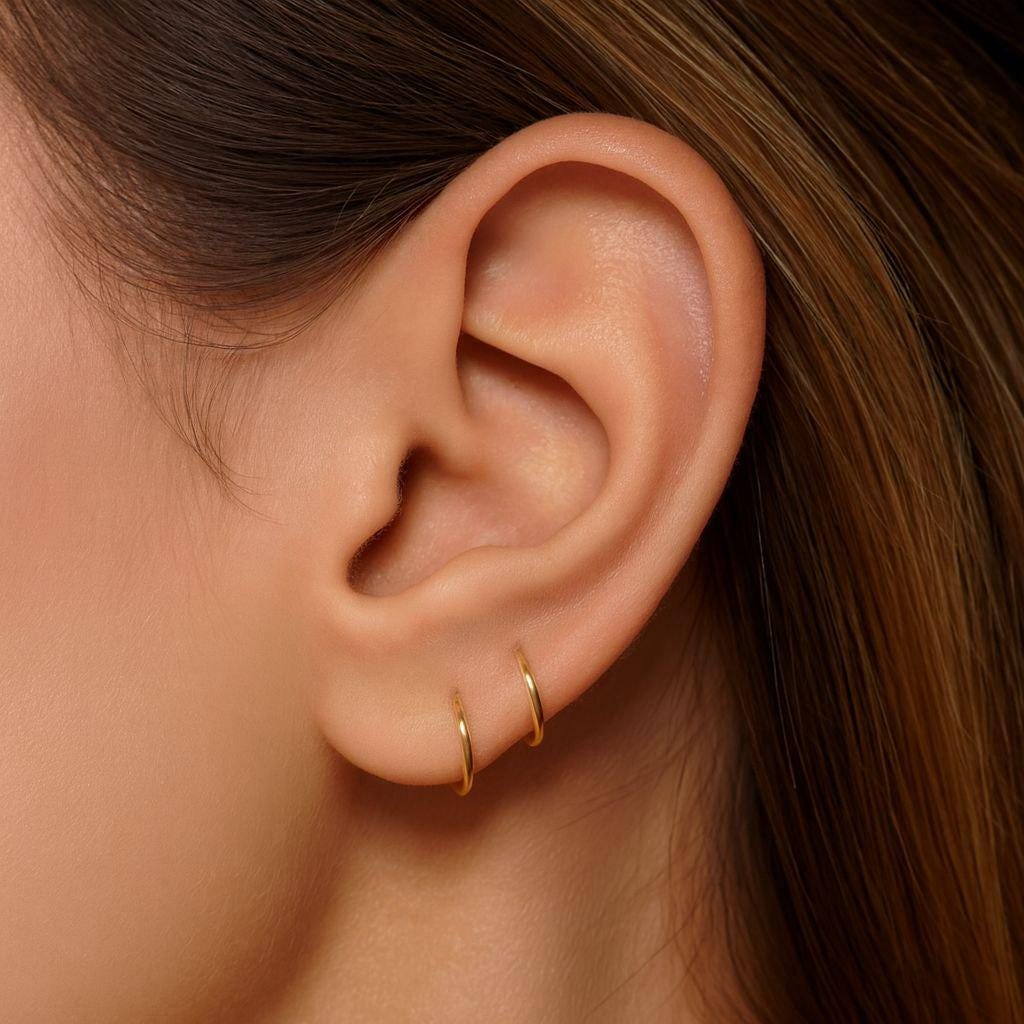 20G/18G/16G Titanium Hinge Hoop • Hinged Segment Nose Ring • Septum Clicker Ring • Cartilage Hoop • Nose Ring • Helix Earring Hoop