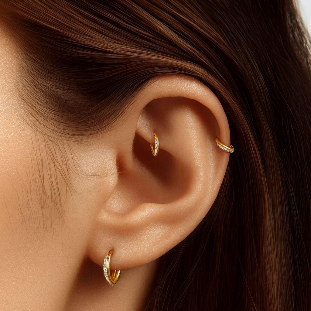 Titanium Seamless Clicker Hoop, Hinged Segment Ring, Minimalist Septum Daith Helix Tragus Conch Earring, Hypoallergenic Basic Piercing