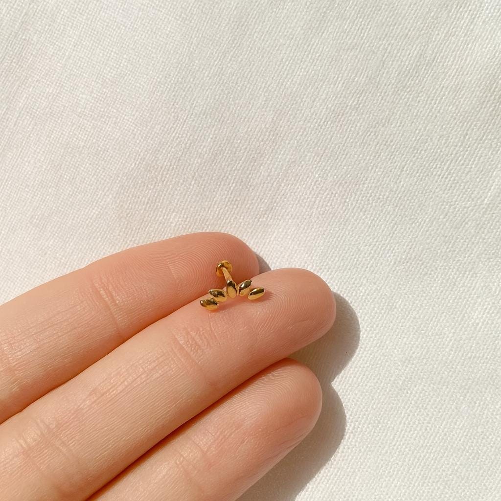 20G/18G/16G Tiny Climber Push Pin Labret • Threadless Flat Back Earring • Tragus Stud • Flat Back Stud • Helix Stud • Cartilage Stud