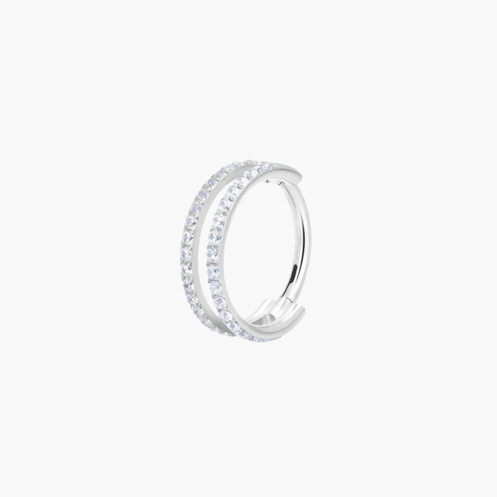 Double Hinge Hinged Hoop – Titanium Septum, Helix & Nose Ring