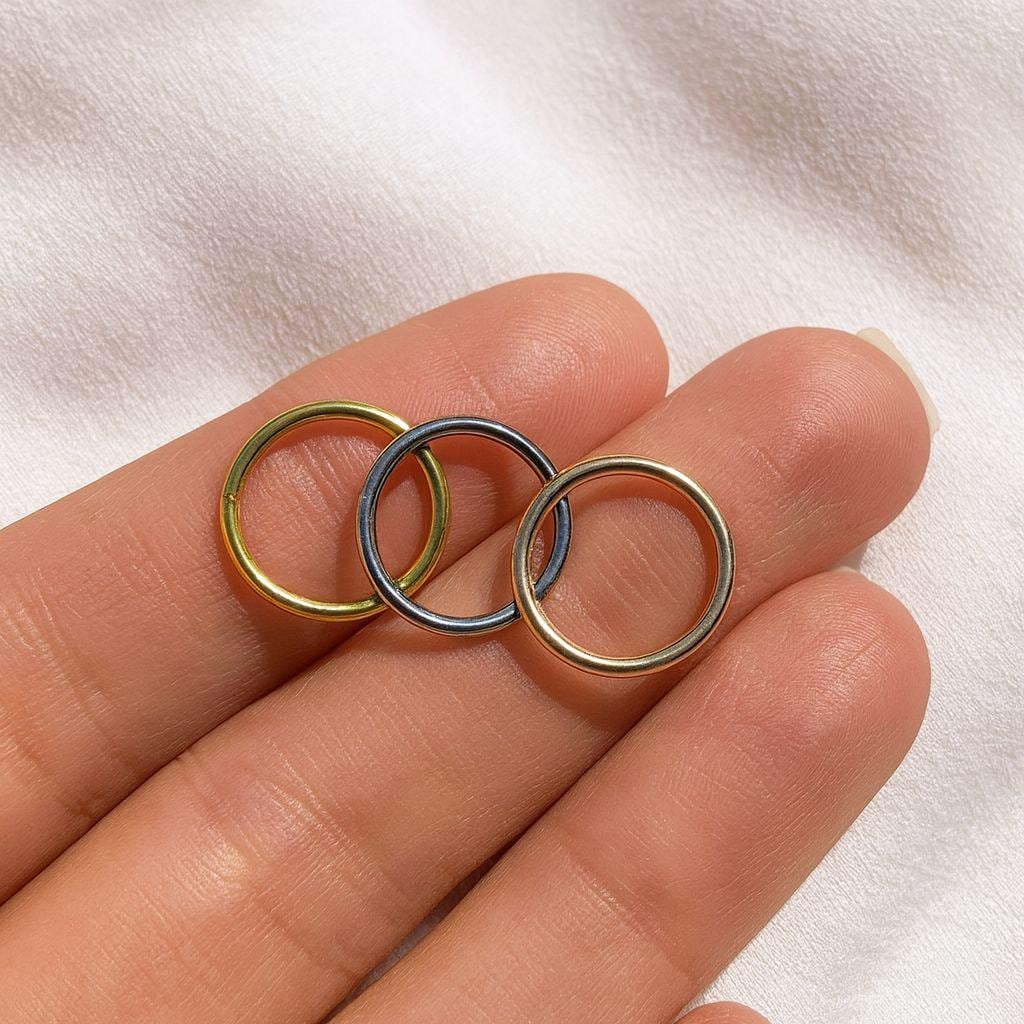 20G/18G/16G Titanium Hinge Hoop • Hinged Segment Nose Ring • Septum Clicker Ring • Cartilage Hoop • Nose Ring • Helix Earring Hoop