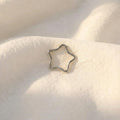 16G Titanium Five-Point Star Septum Ring • Simple Nose Hoop • Conch & Cartilage Piercing Jewelry