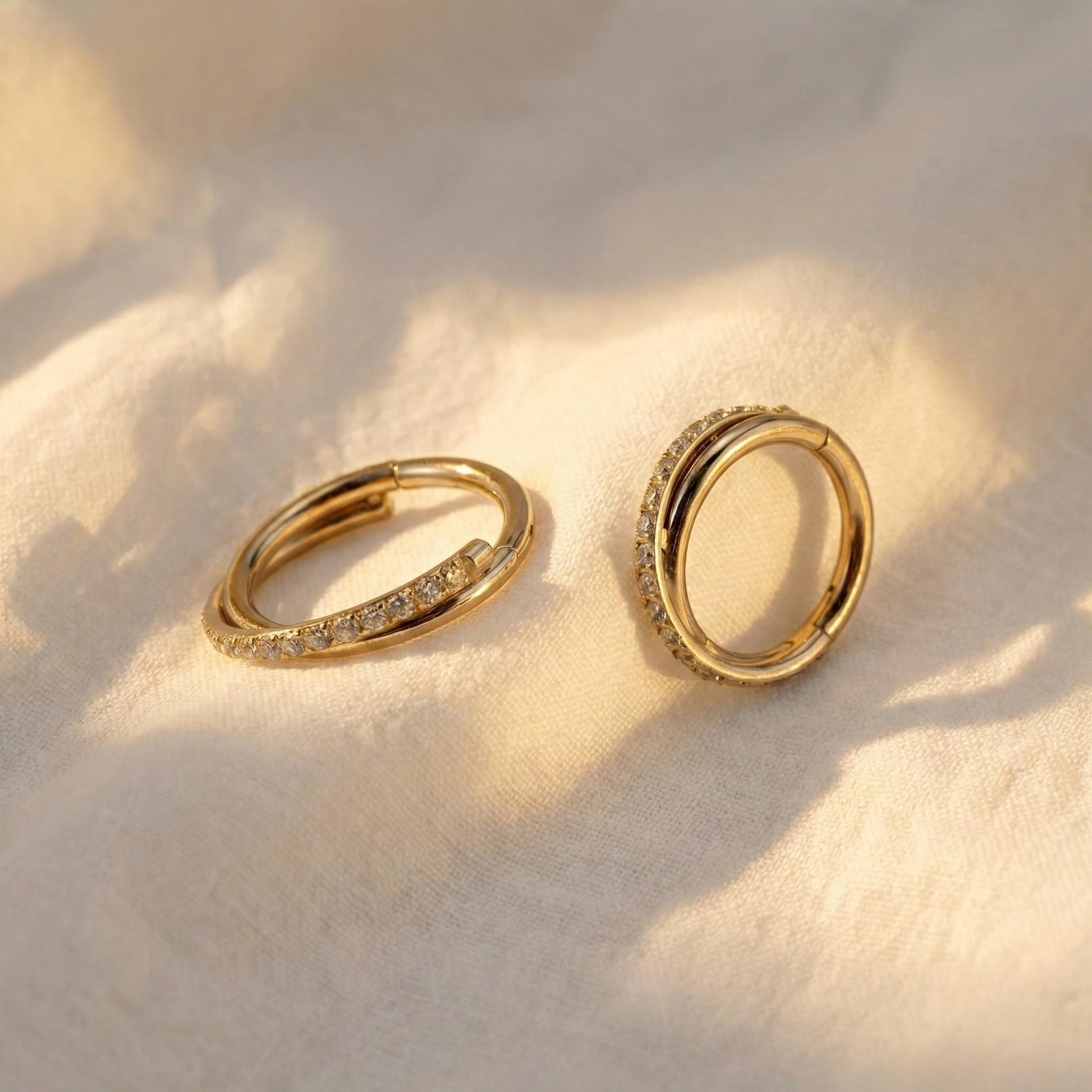 Titanium Seamless Clicker Hoop, Hinged Segment Ring, Minimalist Septum Daith Helix Tragus Conch Earring, Hypoallergenic Basic Piercing