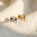 16G Titanium Four Point Star Stud, Solid North Star Flat Back, Minimalist Helix Tragus Conch Earring, Tiny Nose Piercing Labret