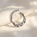 16G Hammered Moon Clicker Hoop Septum Ring Titanium Nose Ring Septum Piercing Cartilage Gold Silver Daith Hoop Helix Hoop
