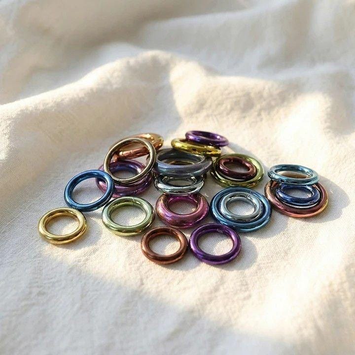 Titanium Hinged Clicker ASTM F136 - Large Gauge Septum Ring 12G 10G 8G 6G - Daith Hoop - Hypoallergenic